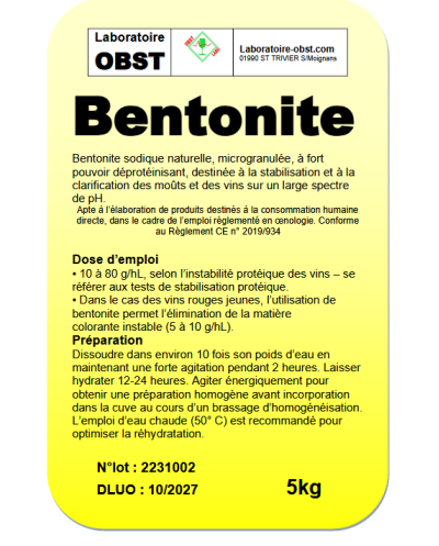 OBST Bentonite en grain 5kg