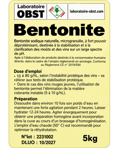 OBST Bentonite en grain 5kg
