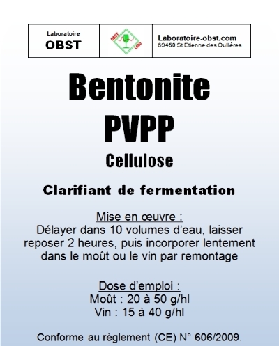 PVPP, BENTONITE, cellulose...